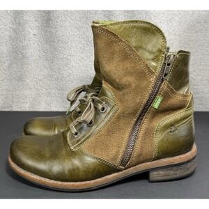 Snipe Desierto Women's EU 41 Size 10 - 10.5 Green Ankle Zip Lace Boots Portugal